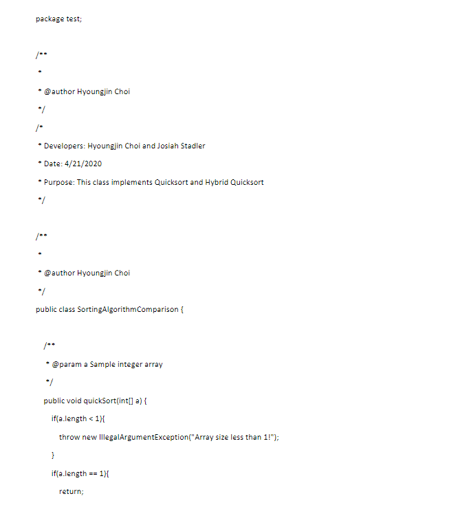 args) \{ int arrs =1000; //k=10 tests(10, 20, arrs); tests (10,100, arrs