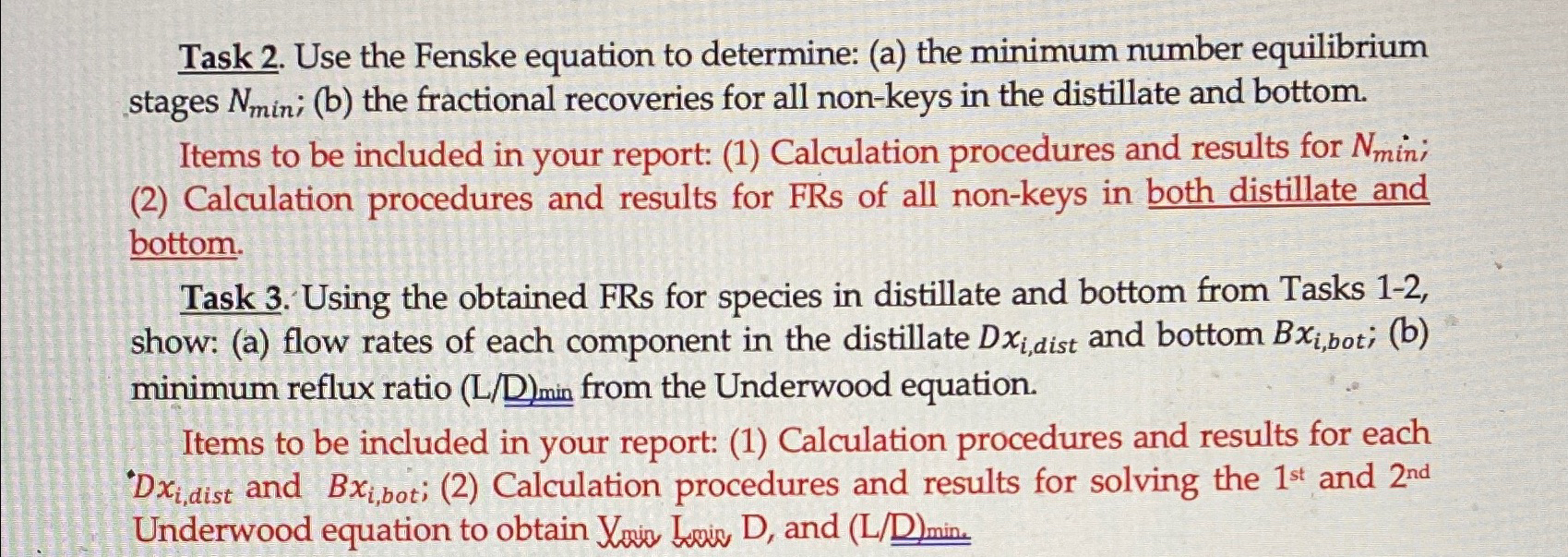  Project 2: FUG Method and HYSYS Simulation Problem Statement Please design