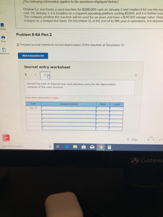 plant assets LO C1, P1, P2 The folowing information applies to the