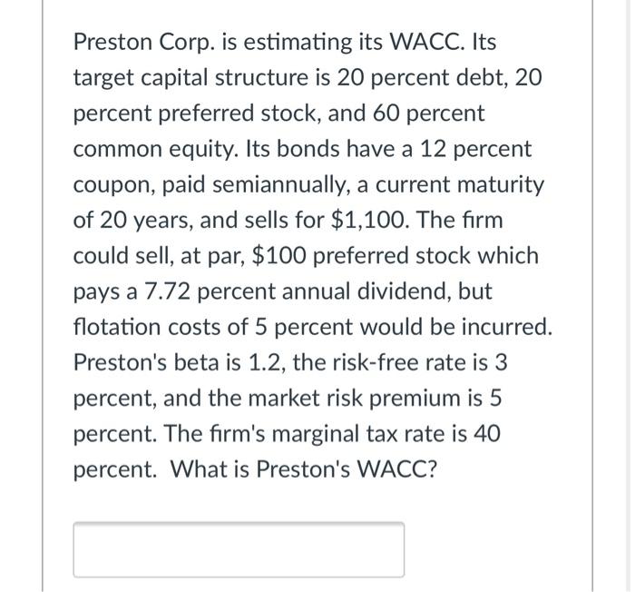 WACC capructure in 2020, we show 120 1100. The med 100 percenoned