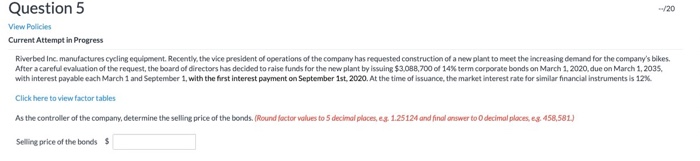  -20 Question 5 View Policies Current Attempt in Progress Riverbed Inc.
