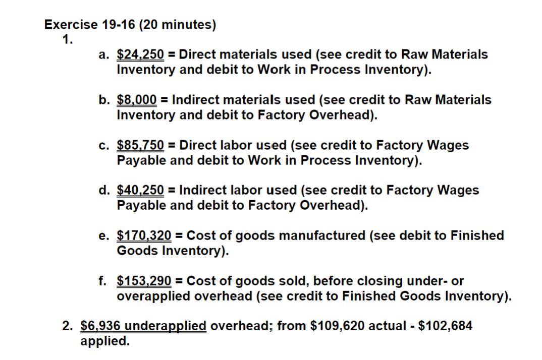 for the year. Factory Overhead Finished Goods Inventory Raw Materials Inventory 45,000
