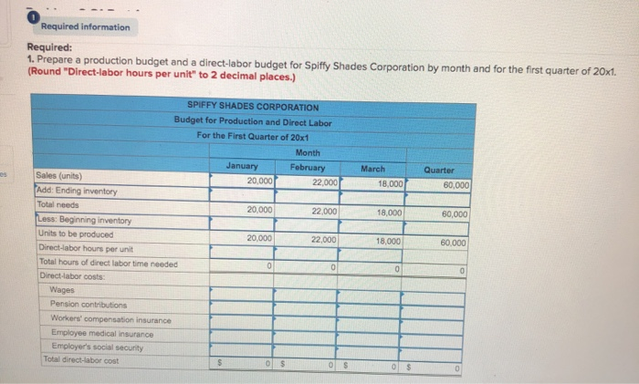 (LO 9-3, 9-4, 9-5, 9- [The following information applies to the questions