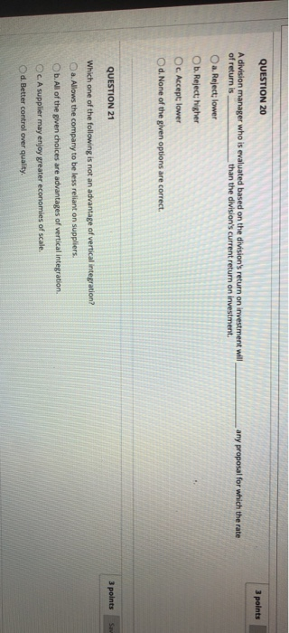 20&21 QUESTION 20 3 points any proposal for which the rate A