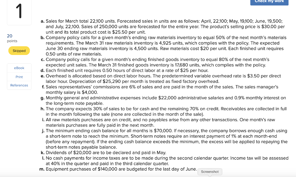 #3 (raw materials budget) Check my work The management of Zigby Manufacturing