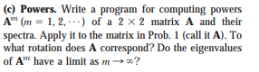 problem: I need Matlab code . Note: this is linear algebra (c)