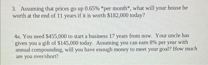 Someone please help with Excel Formulas*"Assume compounding period suggested by problem. Assume