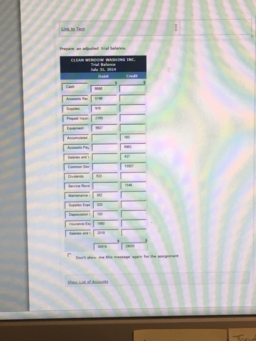 owed on truck and $346 on amount owed on cleaning 18 supplies