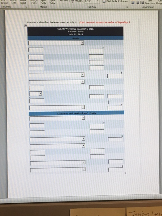 customers billed on July 12. 25 Billed customers $2,666 for cleaning services.
