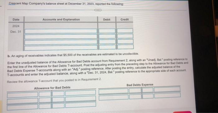 value of these receivables is Requirement 2. Joumalize, without explanations, 2024 entries