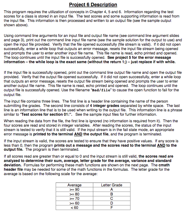 C++ Project_05 error message info: The output: Proiect 6 Description This program