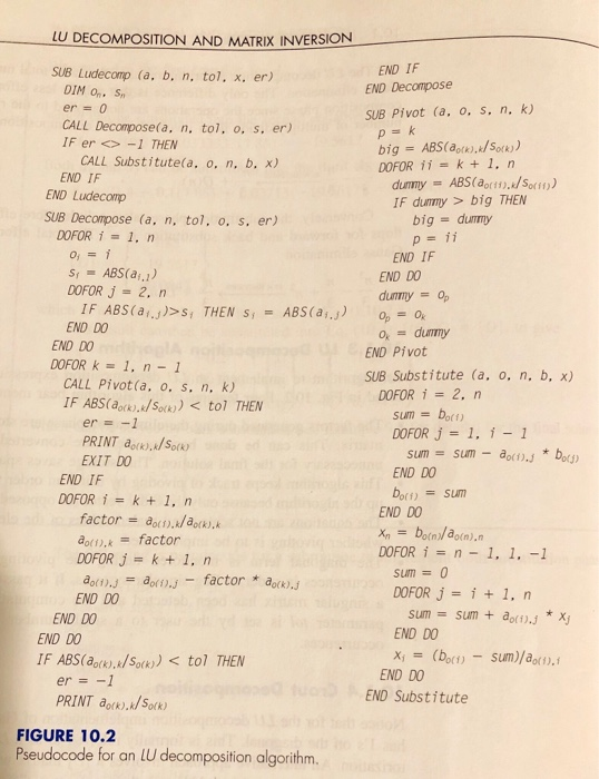 cluding the capability to evaluate the matrix inverse. Base the pro- gram