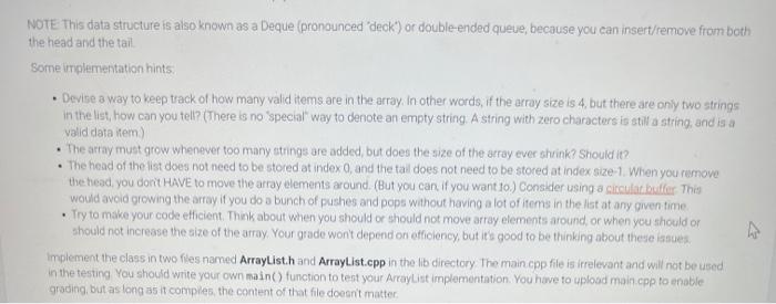 Thank you! To emphasize that the linked list is not the only
