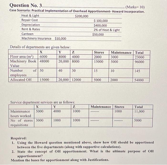  Question No. 3............. ..... (Marks= 10) Case Scenario: Practical Implementation of