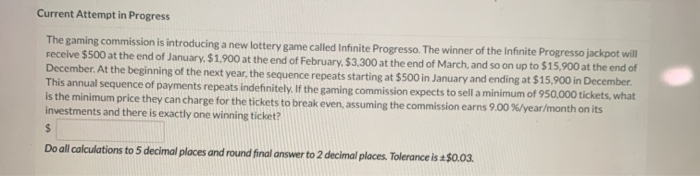  Current Attempt in Progress The gaming commission is introducing a new