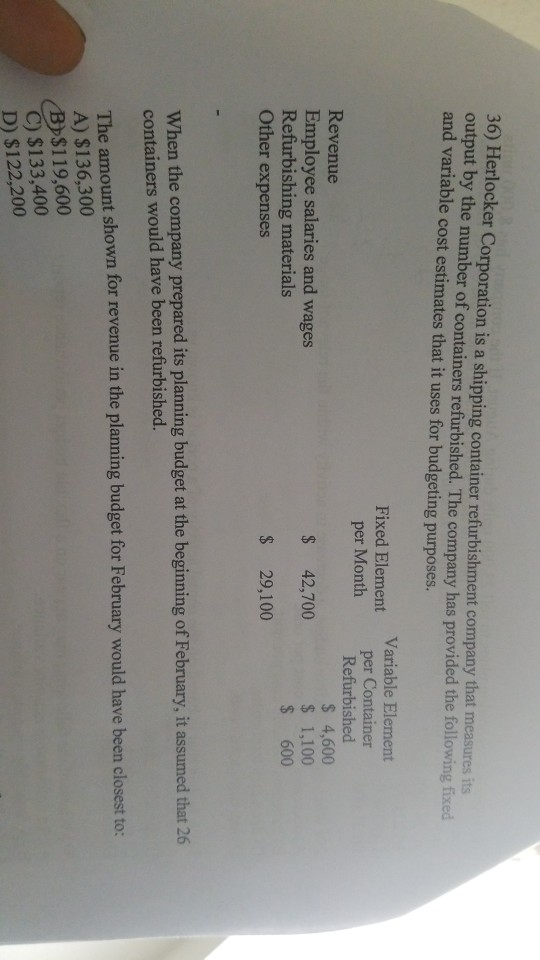 I need a step by step thank you. 36) Herlocker Corporation is