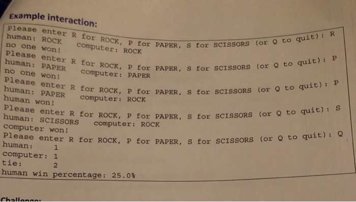 are going to write a program that pits the user game of
