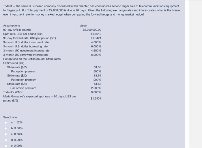  Trident - the same U.S.-based company discussed in this chapter, has