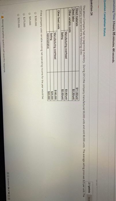 Moving to another question will save this response. Question 23 The Perry