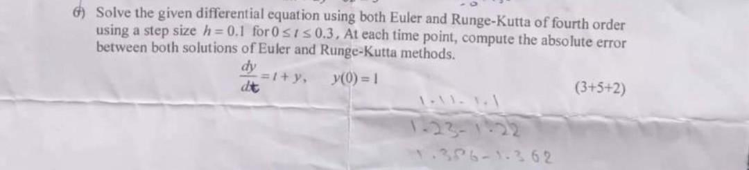  Subject is Numerical computation Note 1) Solve these two questions on