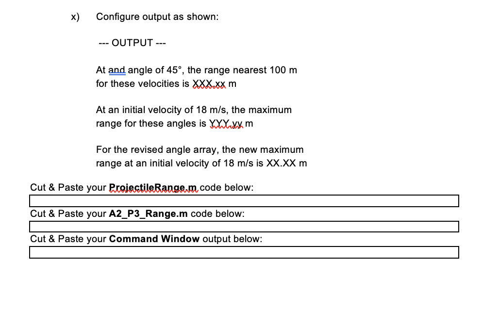 Arrays using a function in MATLAB. Engineering focus: Projectile Motion (mechanical, aerospace)