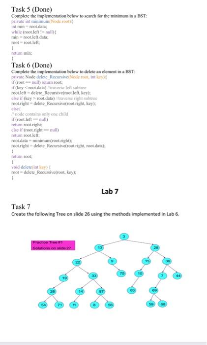 both labs it completes each other Trees, Binary search trees Lab 6