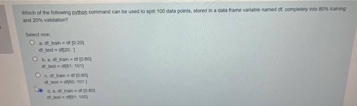 machine learning Which of the following python command can be used to