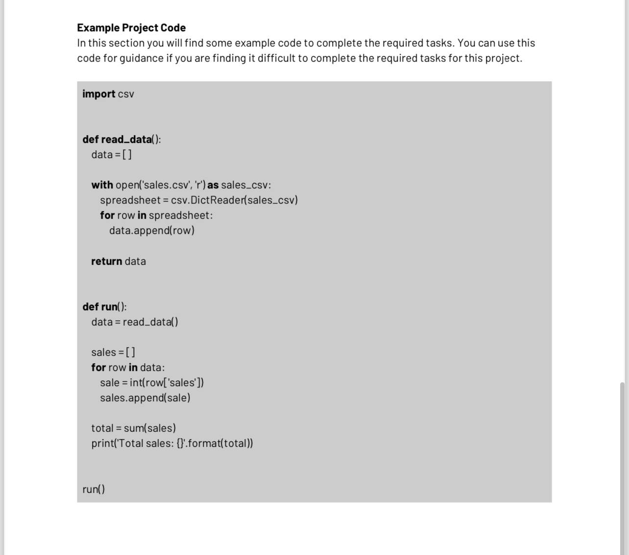  Option 3 Project Brief: Spreadsheet Analysis In this project you'll use