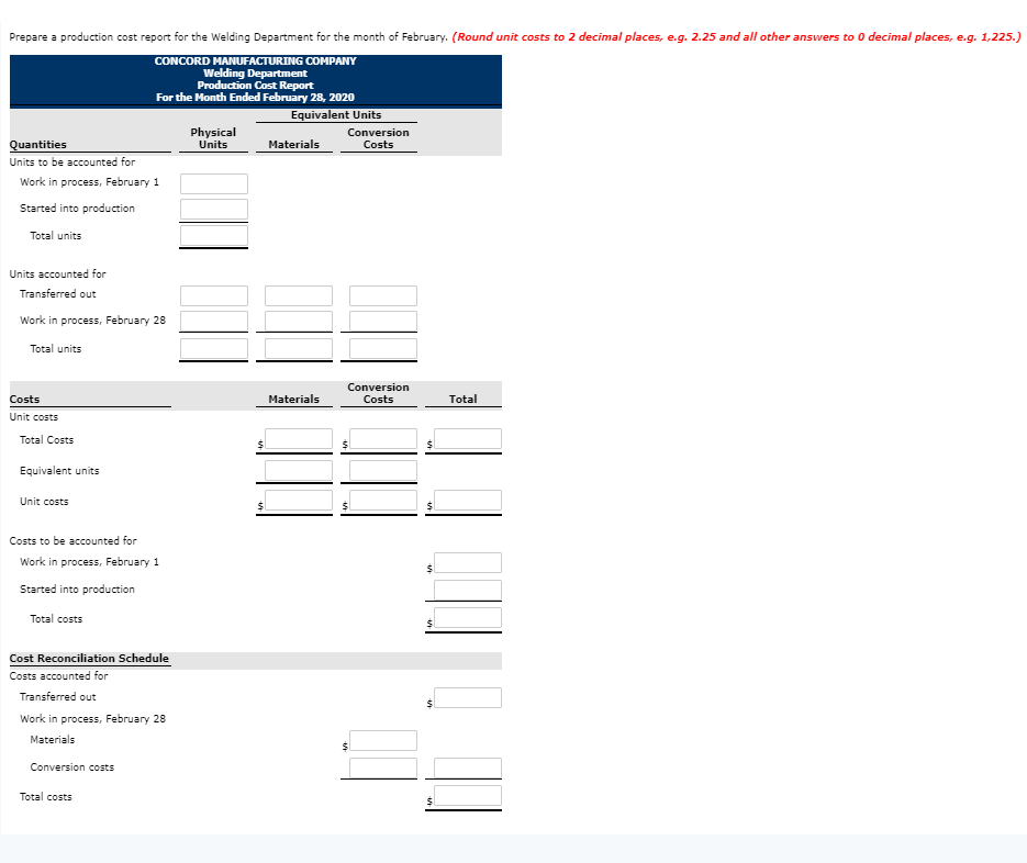 please help and show work as to how you got there Prepare