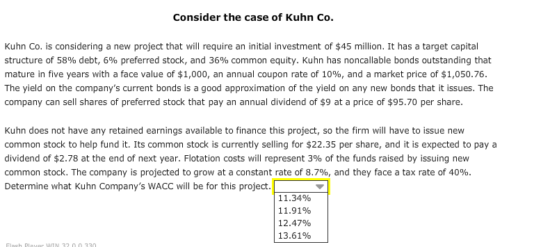 The WACC is used as the discount rate to evaluate various capital