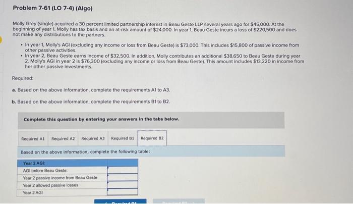 of $24,000. In year 1, Beau Geste incurs a loss of $220