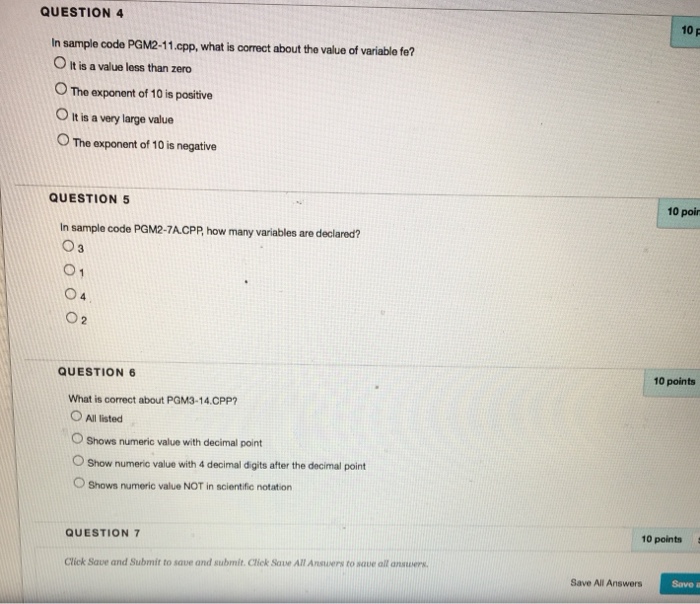 is no additional code or any other information. its a multiple choice