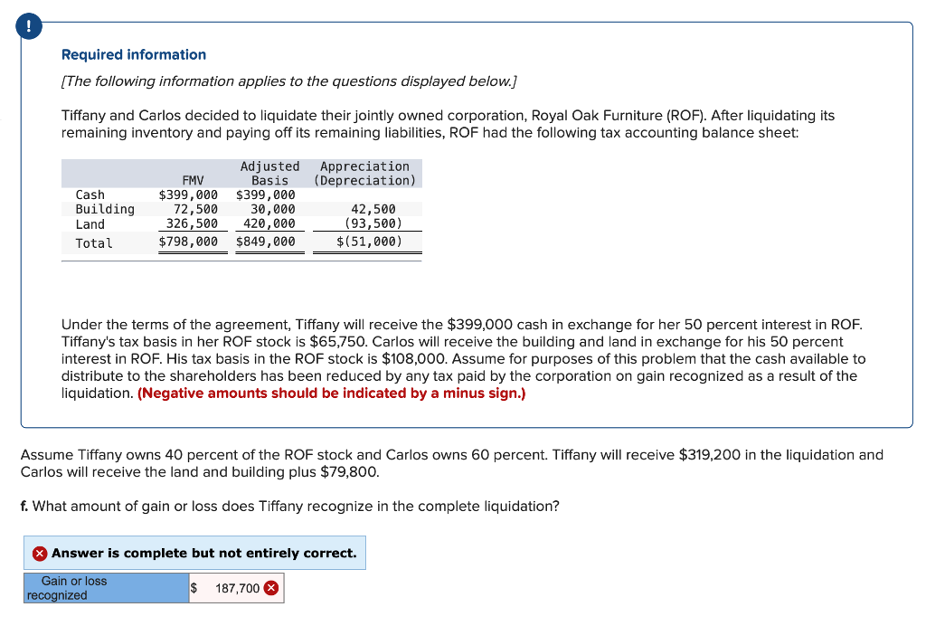  Required information (The following information applies to the questions displayed below.