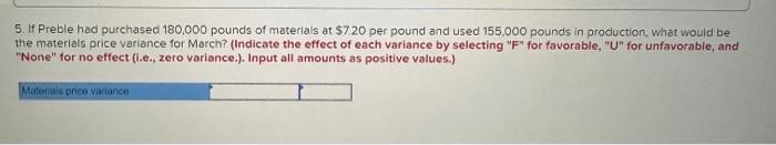 budget for March? 8. What direct labor cost would be included in