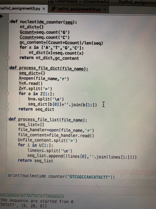 the required functions are at the end for easy use. These are