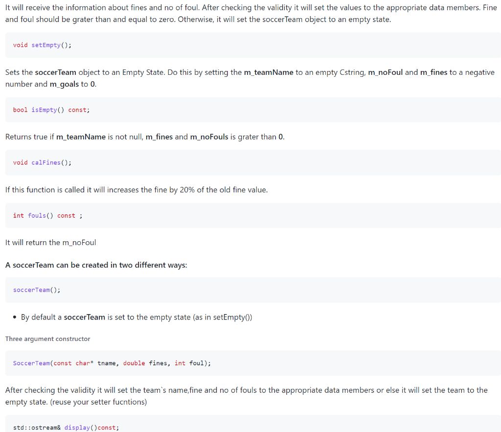 function. Have to use the variables and functions that are mention in