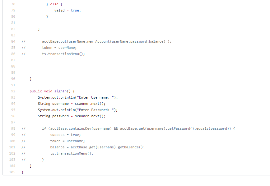 numbers -update and save their account transaction history. Can you please add