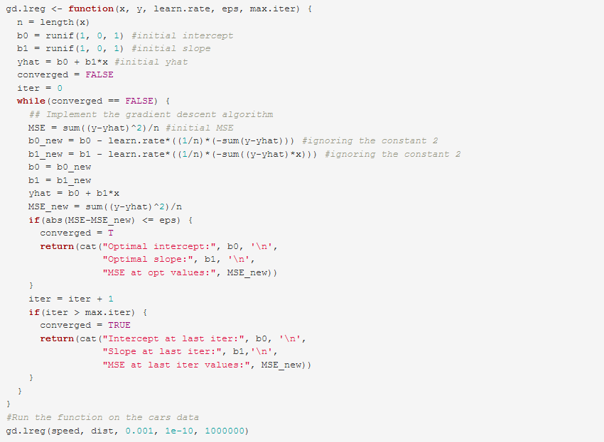 TO MAKE IT IMPLEMENT THE STOCHASTIC GRADIENT DESCENT ALGORITHM SOLVING THE SAME