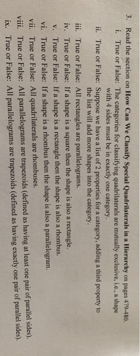  3. Read the section on How Can We Classify Special Quadrilaterals