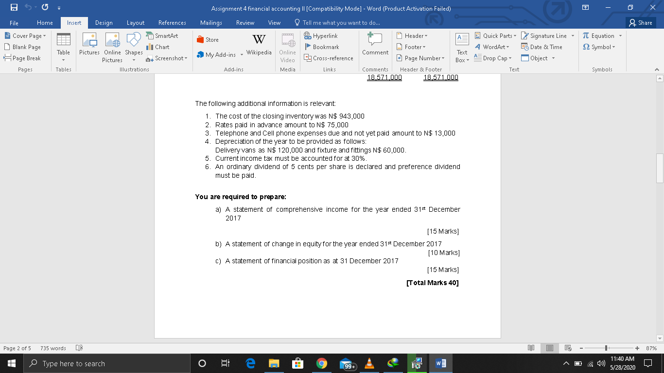 File Home Insert Design Layout References Arial 12 - Aa- a Cut