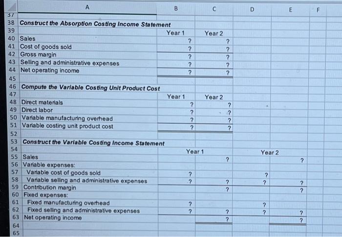 answer? thank you! Required information Chapter 7: Applying Excel (Algo) The Chapter