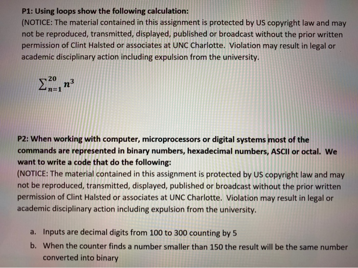  using matlab P1: Using loops show the following calculation: (NOTICE: The