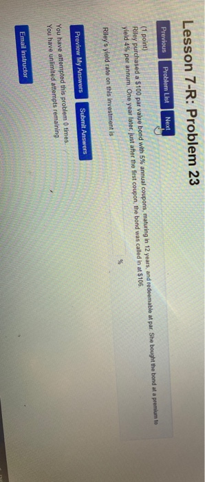  Lesson 7-R: Problem 23 Previous Problem List Next (1 point) Riley