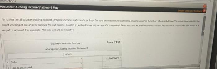 4 Direct labor Variable manufacturing cost 6 Fixed manufacturing cost ? Selling
