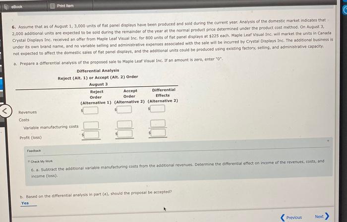 began production of a new product, flat panel displays, which required the