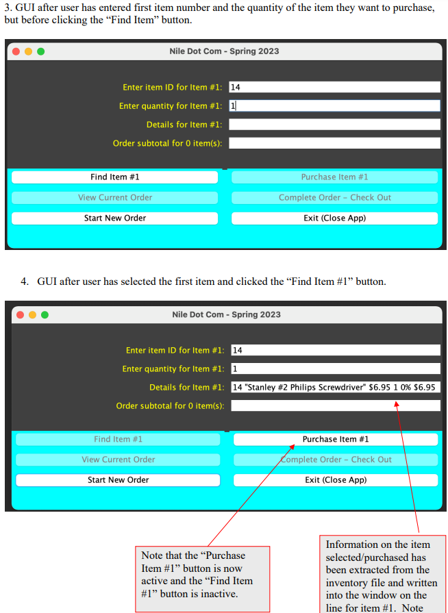 add in stock items to a shopping cart and once all items