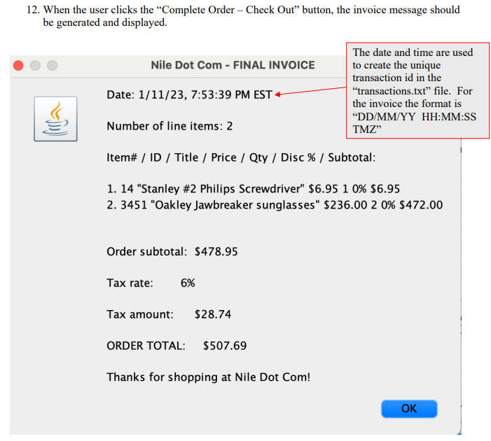 that allows the user to input data into the application along with