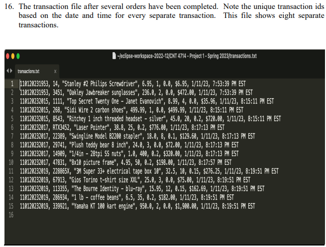 certain points during a user's interaction with the e-store. 2. An input