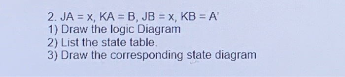  2. JA = x, KA = B, JB = x, KB