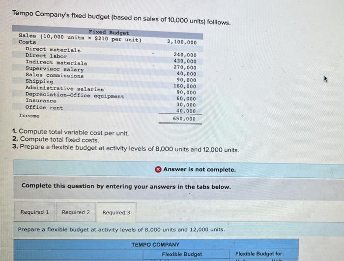 2.) 0 Required Information [The following information applies to the questions displayed